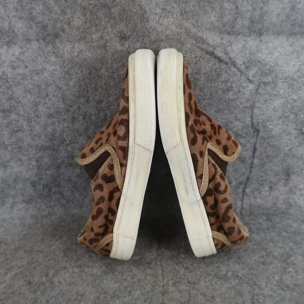 Gap Shoes Kids 12 Sneakers Slip On Animal Leopard Print Brown Casual Active Girl